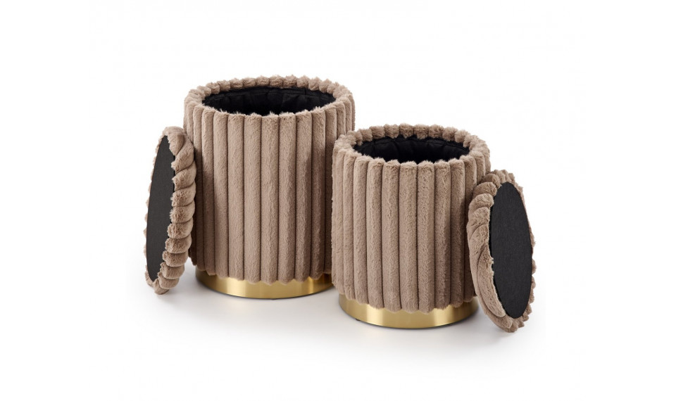 Fido puff 2 osaline komplekt koos kastiga cappuccino | 100% kvaliteet Fido puff 2 osaline komplekt koos kastiga cappuccino | Pehme mööbel | ZIPhome.ee pilt 2
