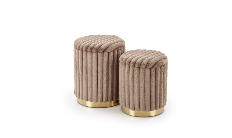 Fido puff 2 osaline komplekt koos kastiga cappuccino | 100% kvaliteet Fido puff 2 osaline komplekt koos kastiga cappuccino | Pehme mööbel | ZIPhome.ee pilt 1