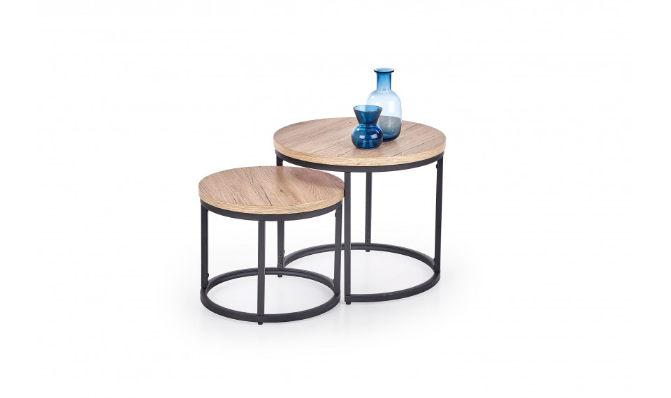 OREO set of two cofee tables, color black/sanremo oak | Coffee tables | ZIPhome.ee image 1