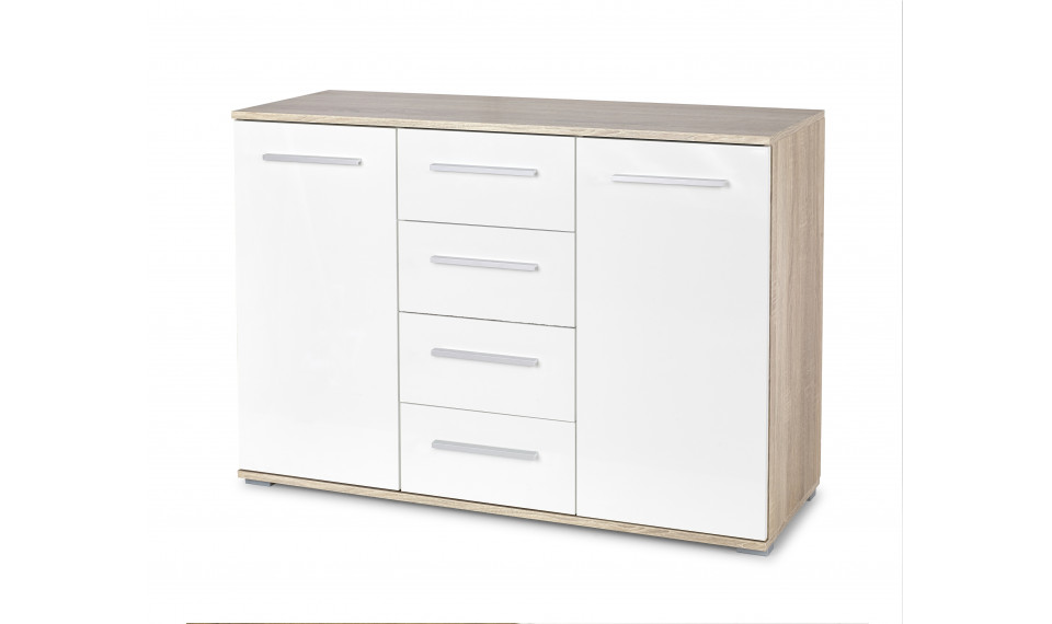 LIMA KM-4 комод, цвет дуб сонома/белый | Спальня | ZIPhome.ee изображение 1