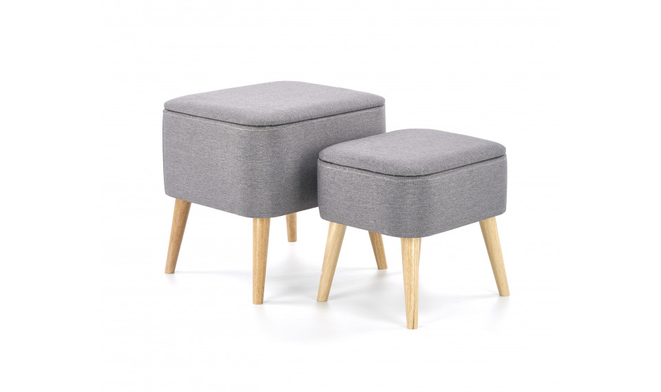 PULA ottomanid 2 tk., värv hall | Tumbad | ZIPhome.ee kuva 1