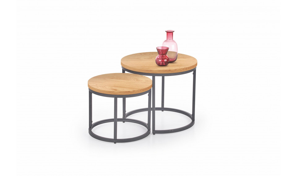 OREO set of two coffee tables - golden oak / black | Coffee tables | ZIPhome.ee image 1