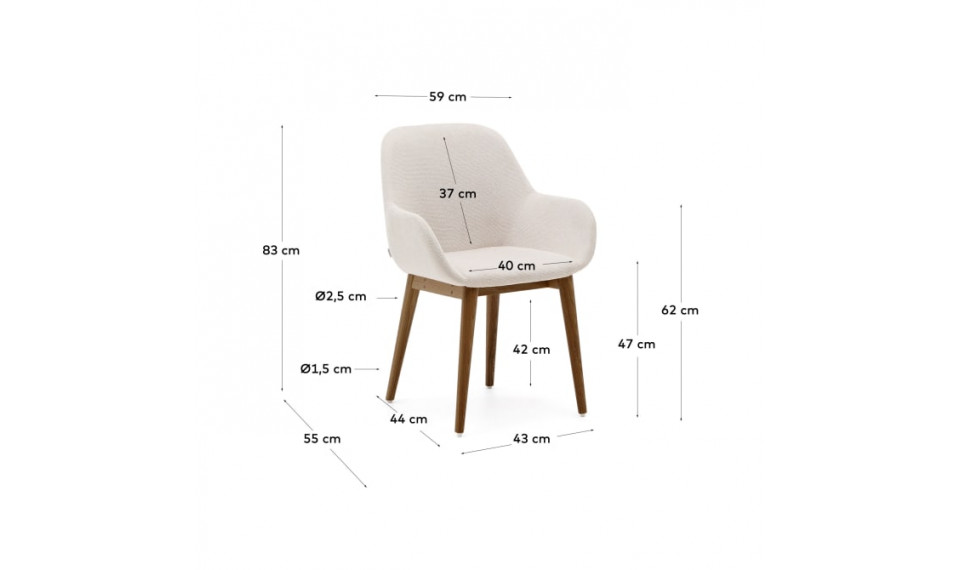 Konna cтул бежевый ножки темные | Стулья и кресла | ZIPhome.ee изображение 6