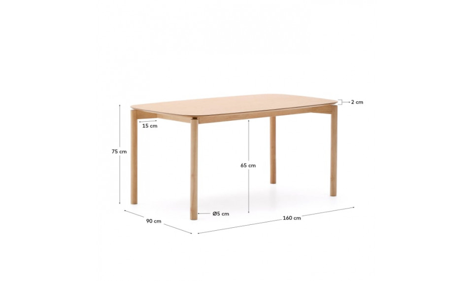 Indara стол натуральный 160 x 90 cm | Столы | ZIPhome.ee изображение 3