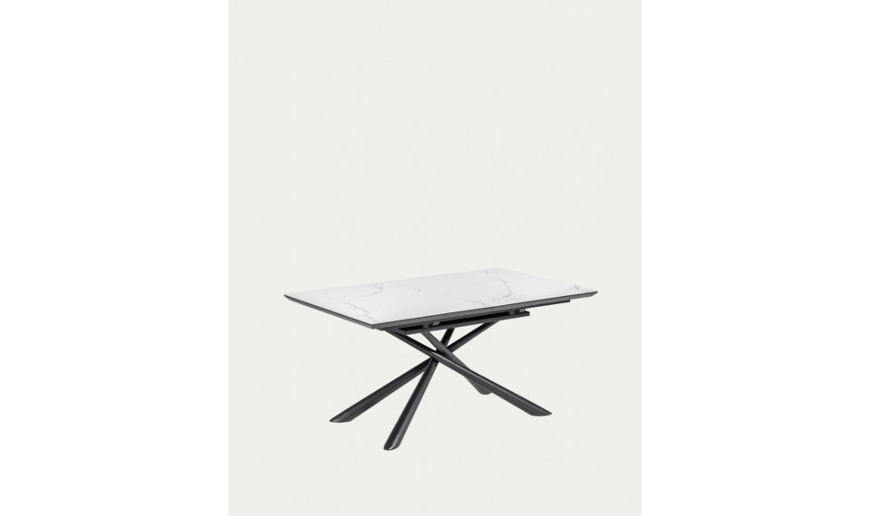 Theone table white and black legs 160(210)x90xH76 cm | Tables | ZIPhome.ee image 1