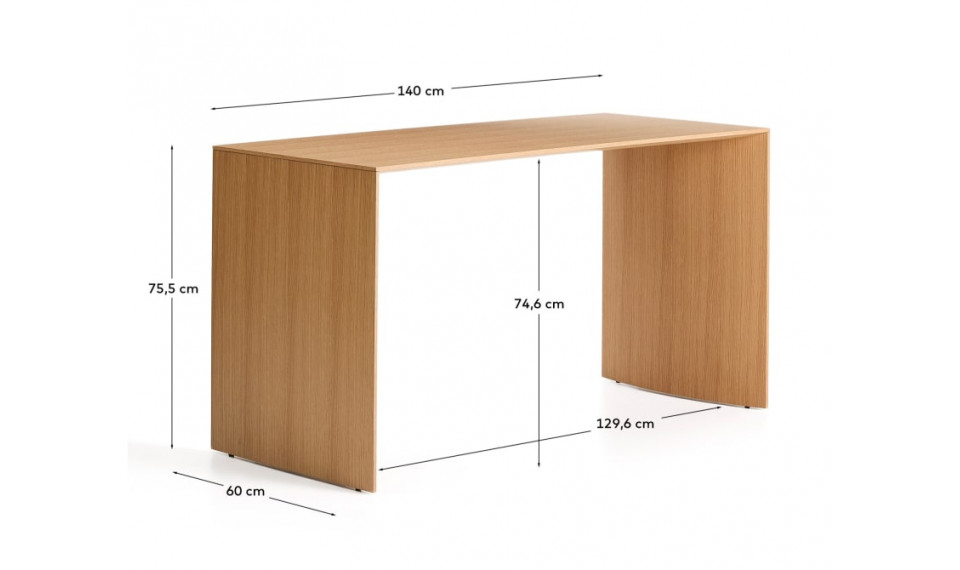 Litto письменный стол дуб 140 x 60 cm | Письменные столы | ZIPhome.ee изображение 5