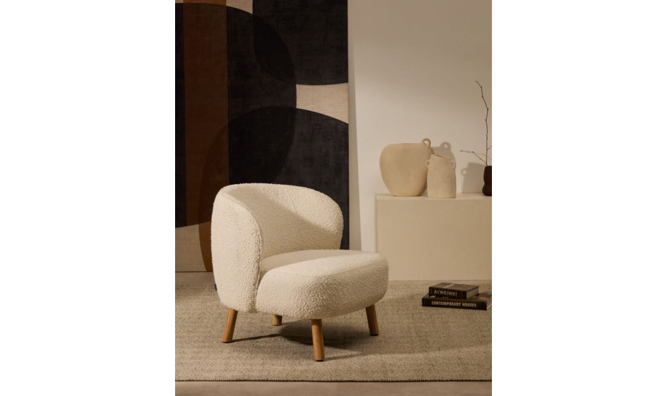 Ulit tugitool valge buklee | Pehme mööbel | ZIPhome.ee pilt 2