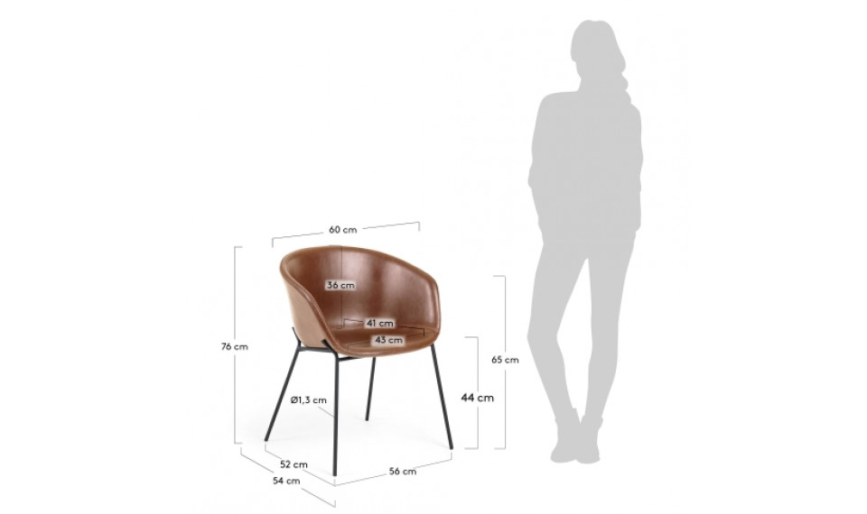 Yvette chair eco light brown Yvette chair eco light brown