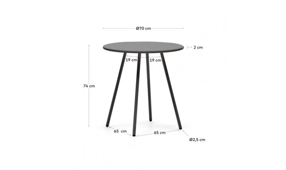 Montjoi table 70 Balck | Tables | ZIPhome.ee image 2