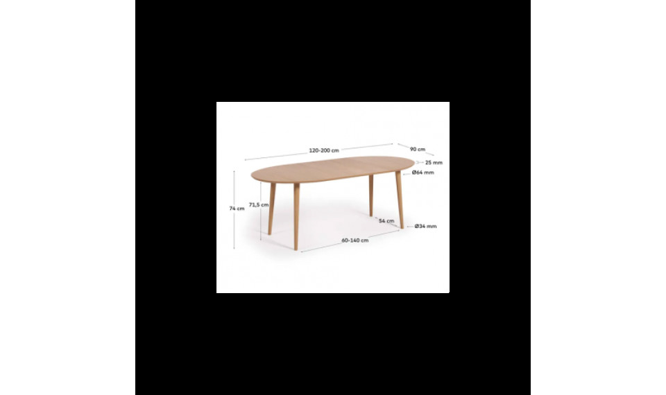 Oqui table 120 Natural | Tables | ZIPhome.ee image 2