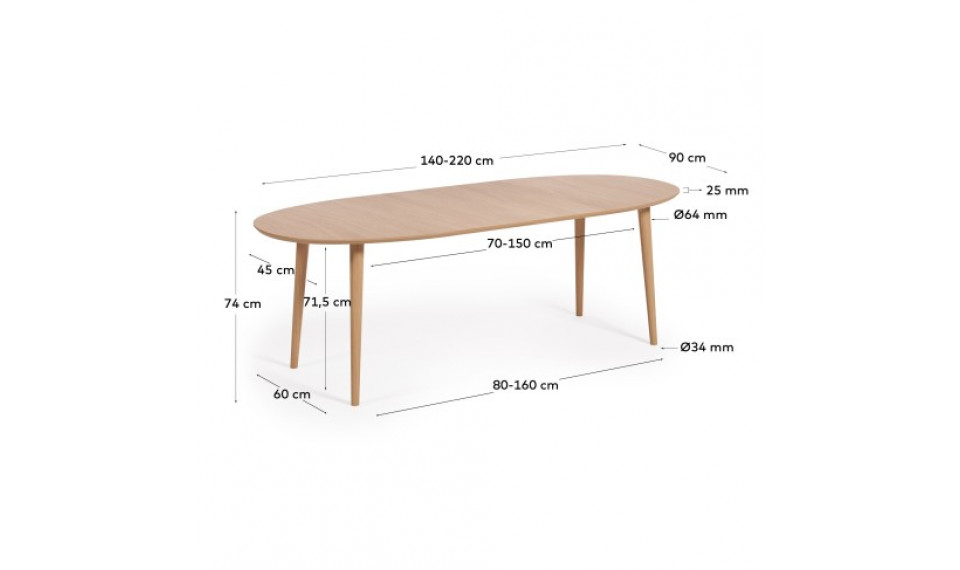 Oqui table 140 Natural | Tables | ZIPhome.ee image 4