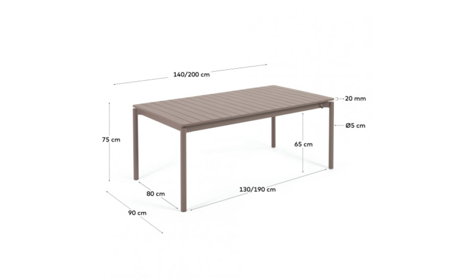 Zaltana table Brown | Tables | ZIPhome.ee image 3