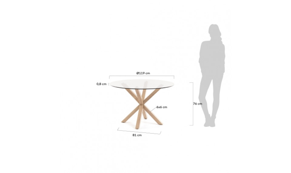 Full Argo glass table NAtural | Tables | ZIPhome.ee image 2