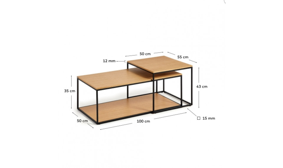 Yoana  coffee table set Natiral/white | Сoffee tables | ZIPhome.ee image 2