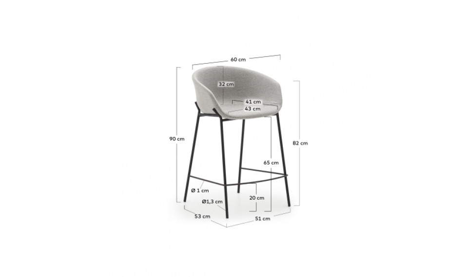 Yvette bar chair Grey | Chairs and swivel chairs | ZIPhome.ee image 5