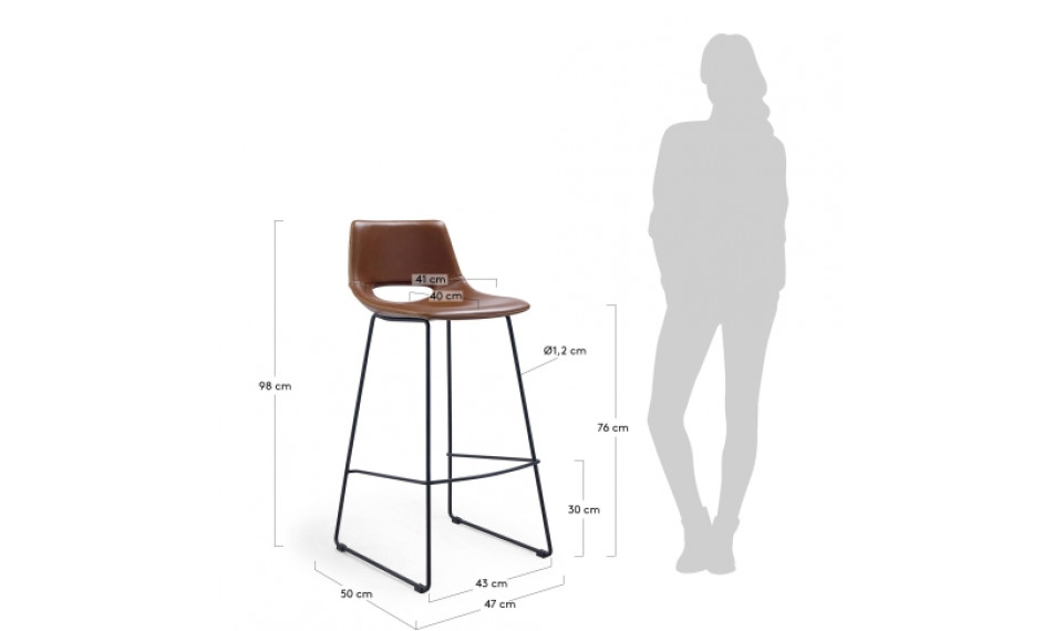 Zahara bar chair Brown Eco | Chairs and swivel chairs | ZIPhome.ee image 4