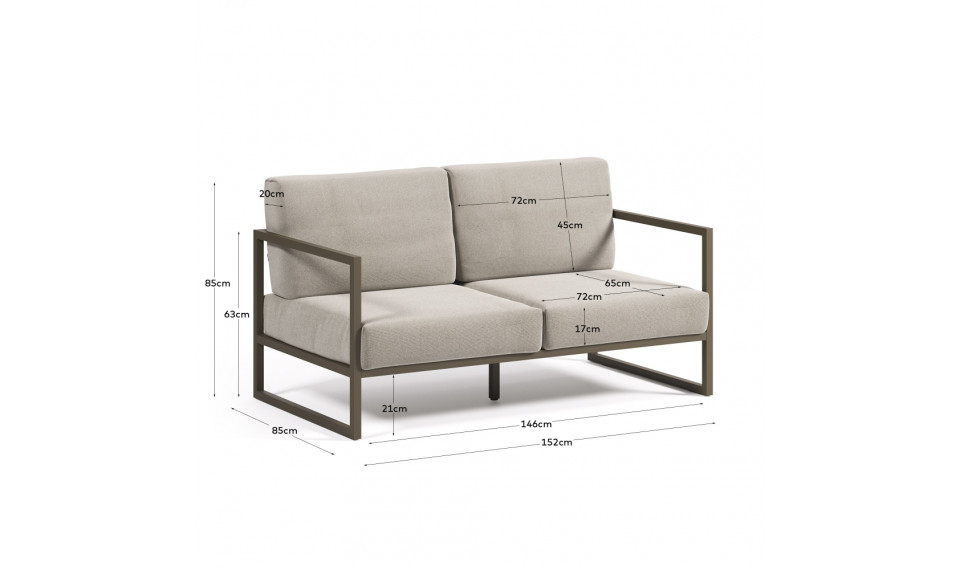 Camova sofa 2  Blue | Outdoor sofas and armchairs | ZIPhome.ee image 3
