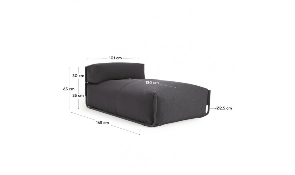 Square chaislong Dark grey | Aiadiivanid ja tugitoolid | ZIPhome.ee pilt 6