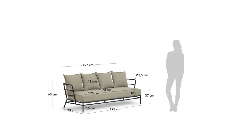 Mareluz diivan 3  Beige | Aiadiivanid ja tugitoolid | ZIPhome.ee pilt 5