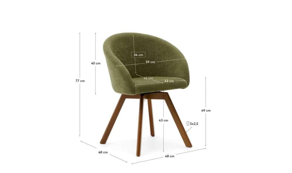 Marvin стул орех зеленый | Стулья и кресла | ZIPhome.ee изображение 2
