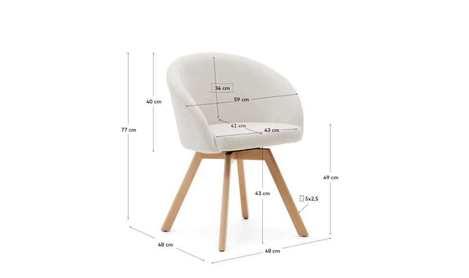 Marvin стул natural белый | Стулья и кресла | ZIPhome.ee изображение 2