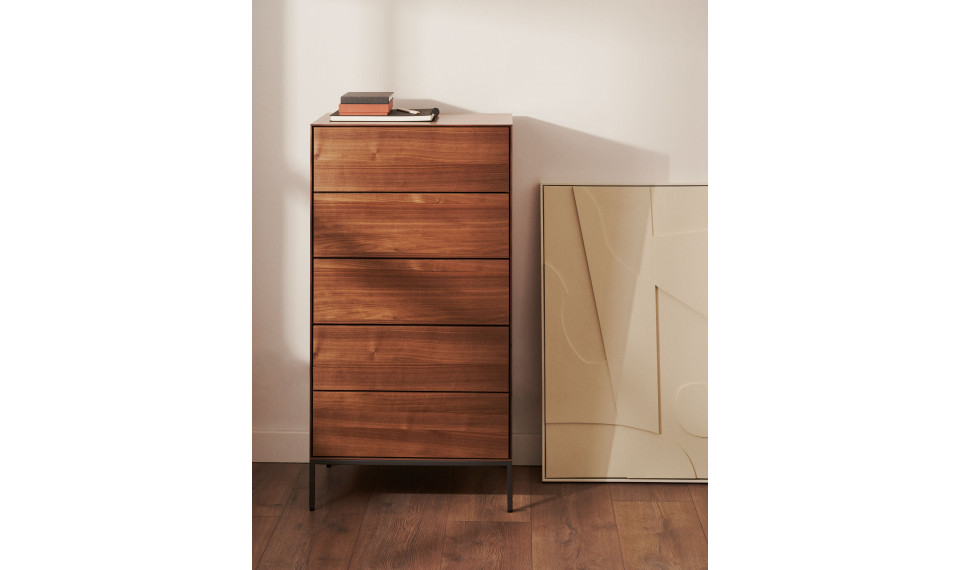 Vedrana 5 drawers chest walnut | Bedroom | ZIPhome.ee image 2