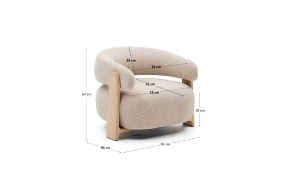 Granite armchair oak beige | 100% Quality Granite armchair oak beige | Armchairs | ZIPhome.ee image 2
