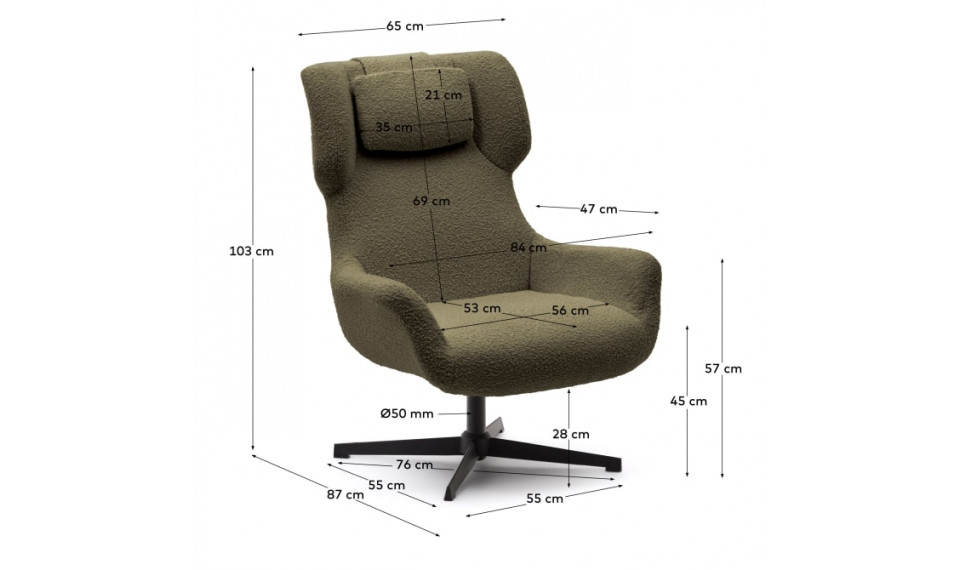 Zalina armchair green | 100% Quality Zalina armchair green | Armchairs | ZIPhome.ee image 2