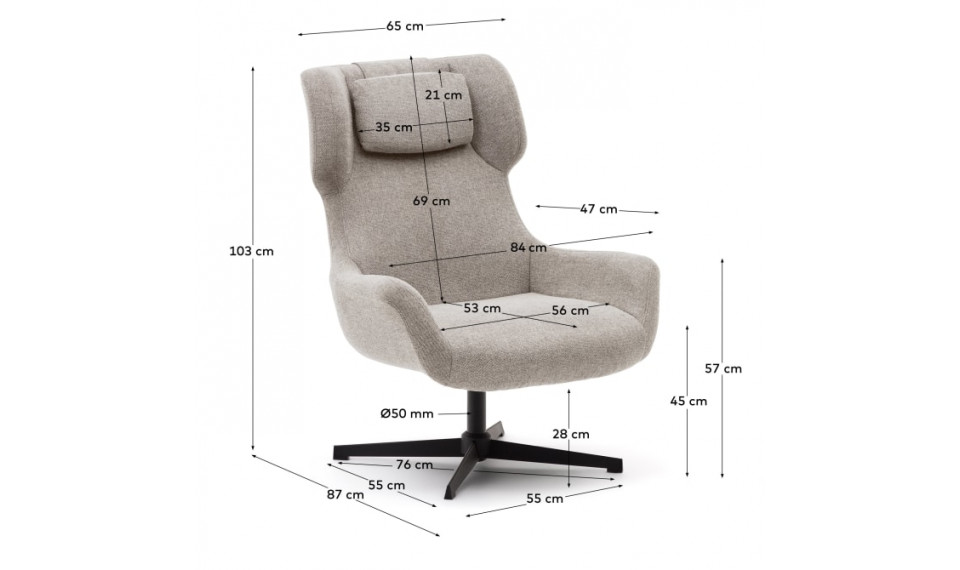 Zalina armchair grey | 100% Quality Zalina armchair grey | Armchairs | ZIPhome.ee image 2