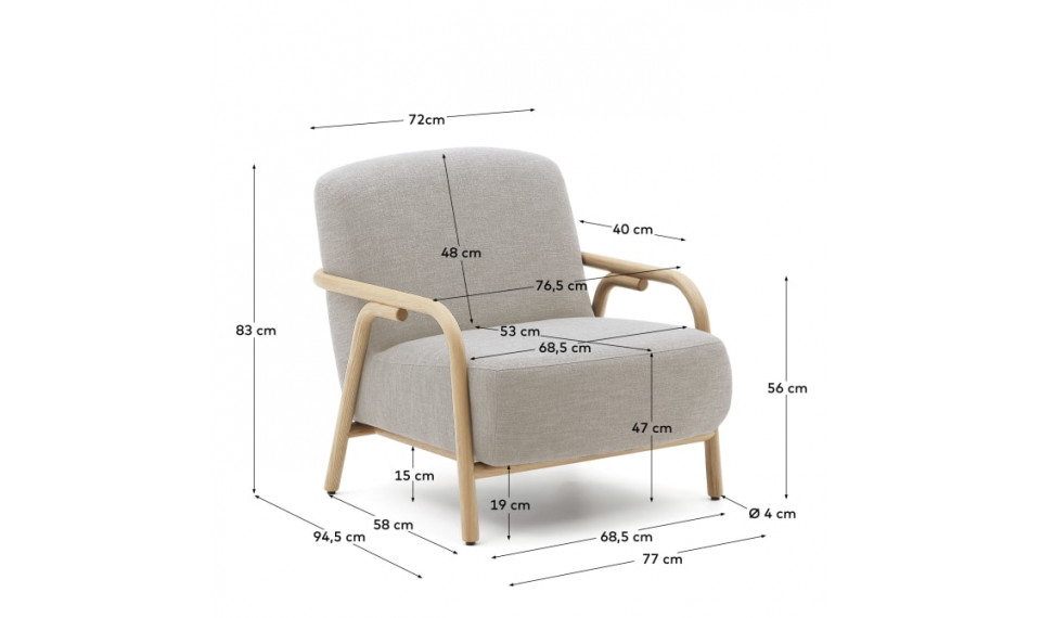 Sylo armchair beige | 100% Quality Sylo armchair beige | Armchairs | ZIPhome.ee image 2