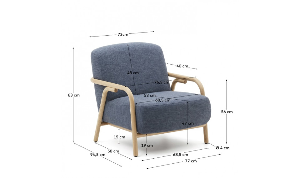 Sylo armchair blue | 100% Quality Sylo armchair blue | Armchairs | ZIPhome.ee image 2