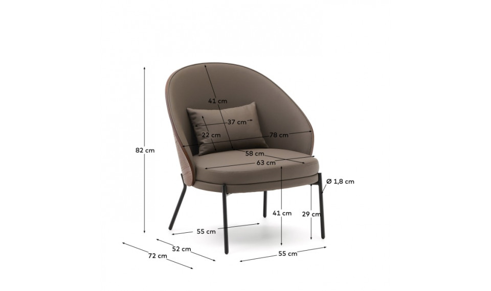 Eamy armchair Eco brown | 100% Quality Eamy armchair Eco brown | Armchairs | ZIPhome.ee image 2