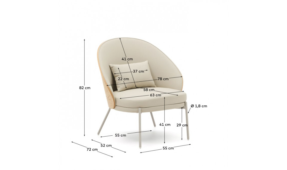 Eamy armchair Eco beige | 100% Quality Eamy armchair Eco beige | Armchairs | ZIPhome.ee image 2