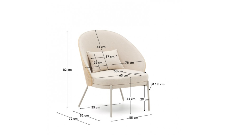 Eamy armchair oak beige | 100% Quality Eamy armchair oak beige | Armchairs | ZIPhome.ee image 2