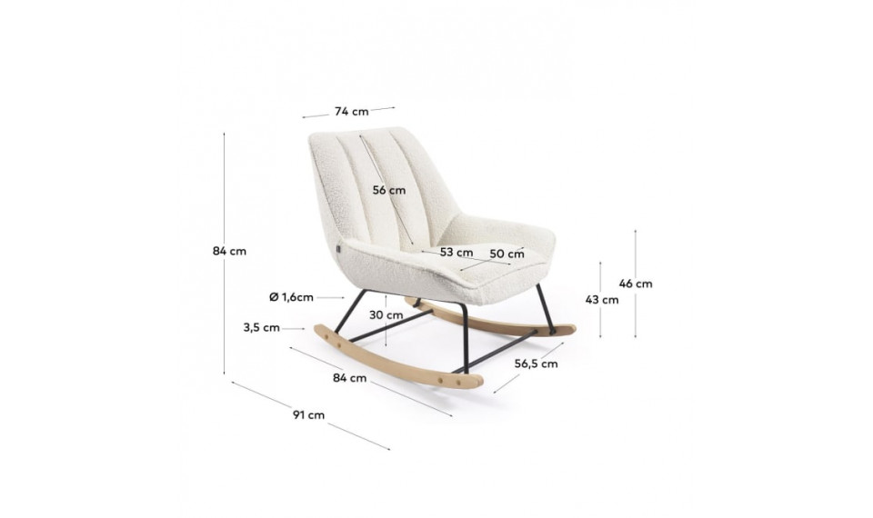 Marlina rocking chair white | 100% Quality Marlina rocking chair white | Armchairs | ZIPhome.ee image 2