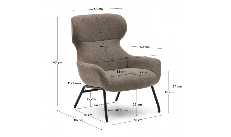 Belina armchair light brown | 100% Quality Belina armchair light brown | Armchairs | ZIPhome.ee image 2