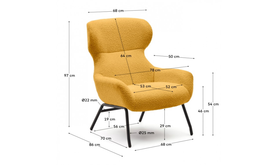 Belina armchair mustard | 100% Quality Belina armchair mustard | Armchairs | ZIPhome.ee image 2