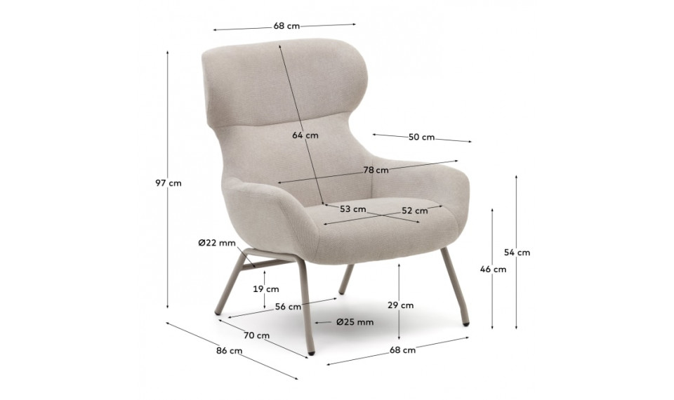 Belina armchair light beige | 100% Quality Belina armchair light beige | Armchairs | ZIPhome.ee image 2