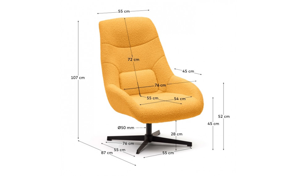 Celida armchair yellow | 100% Quality Celida armchair yellow | Armchairs | ZIPhome.ee image 2
