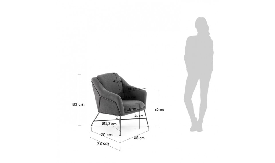 Brida armchair dark grey | 100% Quality Brida armchair dark grey | Armchairs | ZIPhome.ee image 2