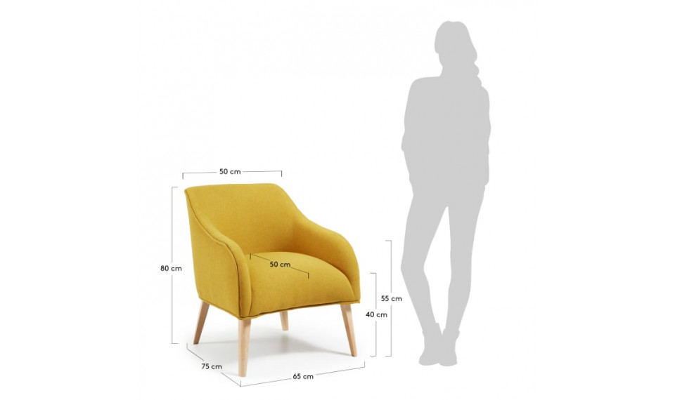 Bobly armchair yellow oak | 100% Quality Bobly armchair yellow oak | Armchairs | ZIPhome.ee image 2