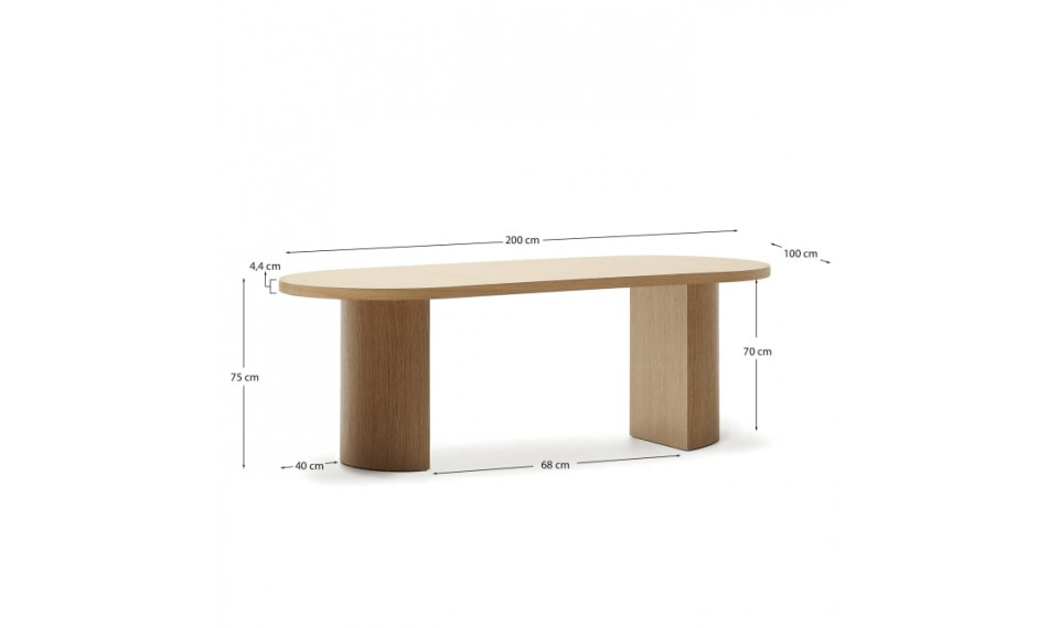 Nealy table 200x100 oak | Tables | ZIPhome.ee image 2