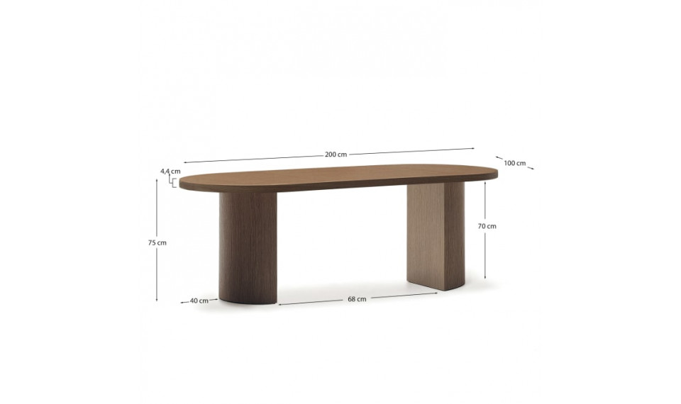 Nealy table 200x100 walnut | Tables | ZIPhome.ee image 2