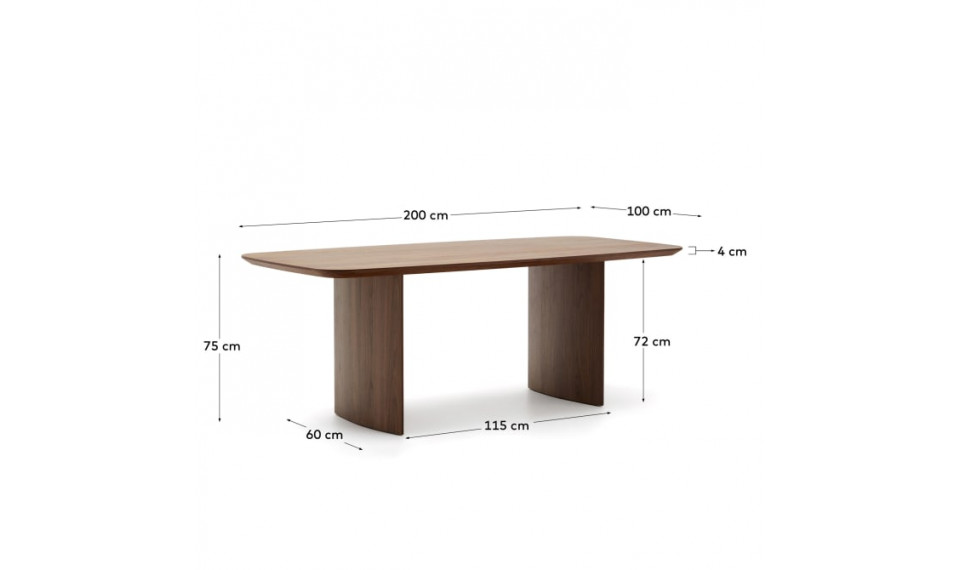 Litto table 200x100 walnut | Tables | ZIPhome.ee image 2