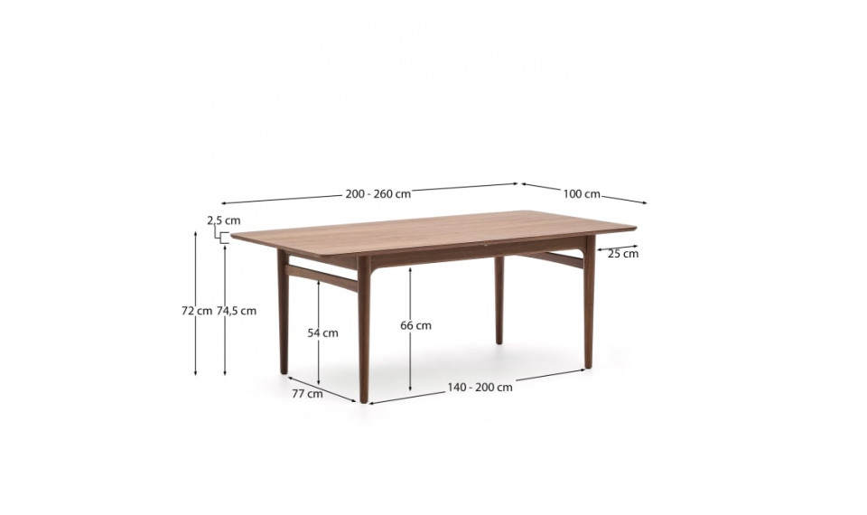 Раздвижной настольный орех Elan | Столы | ZIPhome.ee изображение 2