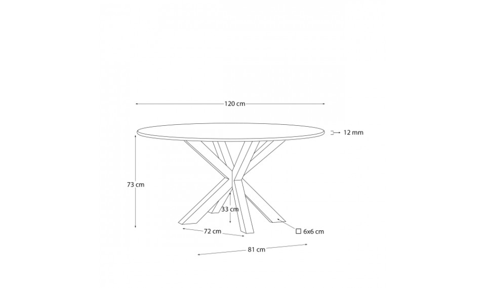 Арго круглый 120 стол стекло черный | Столы | ZIPhome.ee изображение 2