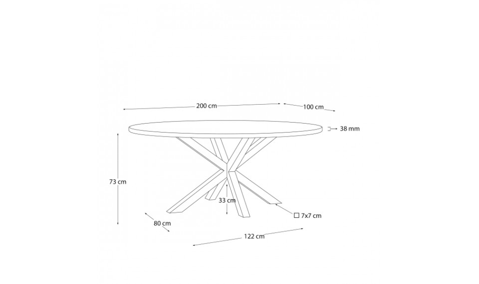 Овальная столовая акация Арго | Столы | ZIPhome.ee изображение 2
