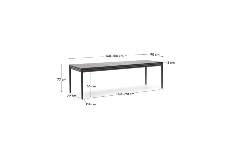 Lenon extendible table 160 black | Tables | ZIPhome.ee image 2