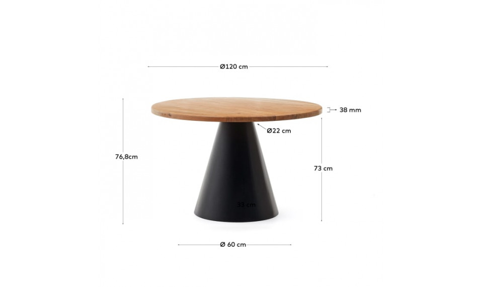 Wilshire round table acacia | Tables | ZIPhome.ee image 2