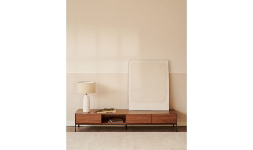 Тумба под телевизор Vedrana низкая ореховая | Тумбы под телевизор | ZIPhome.ee изображение 3